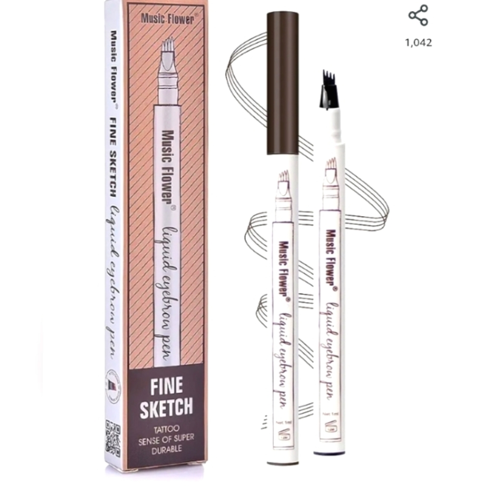Brand New sealed Music Flower Liquid Eyebrow Pen Fine Sketch
